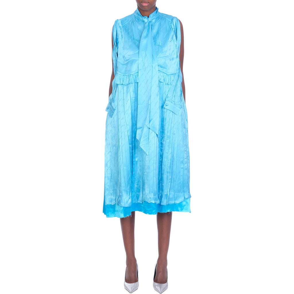 Balenciaga Logo-Jacquard Midi Dress