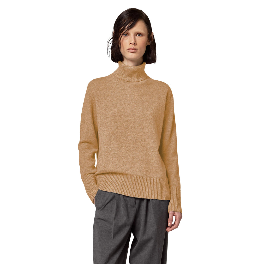 Alpha Studio Sweaters Camel Woman