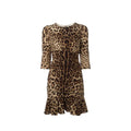 Dolce & Gabbana Silk Leopard Ruched Dress – Siebentaschen