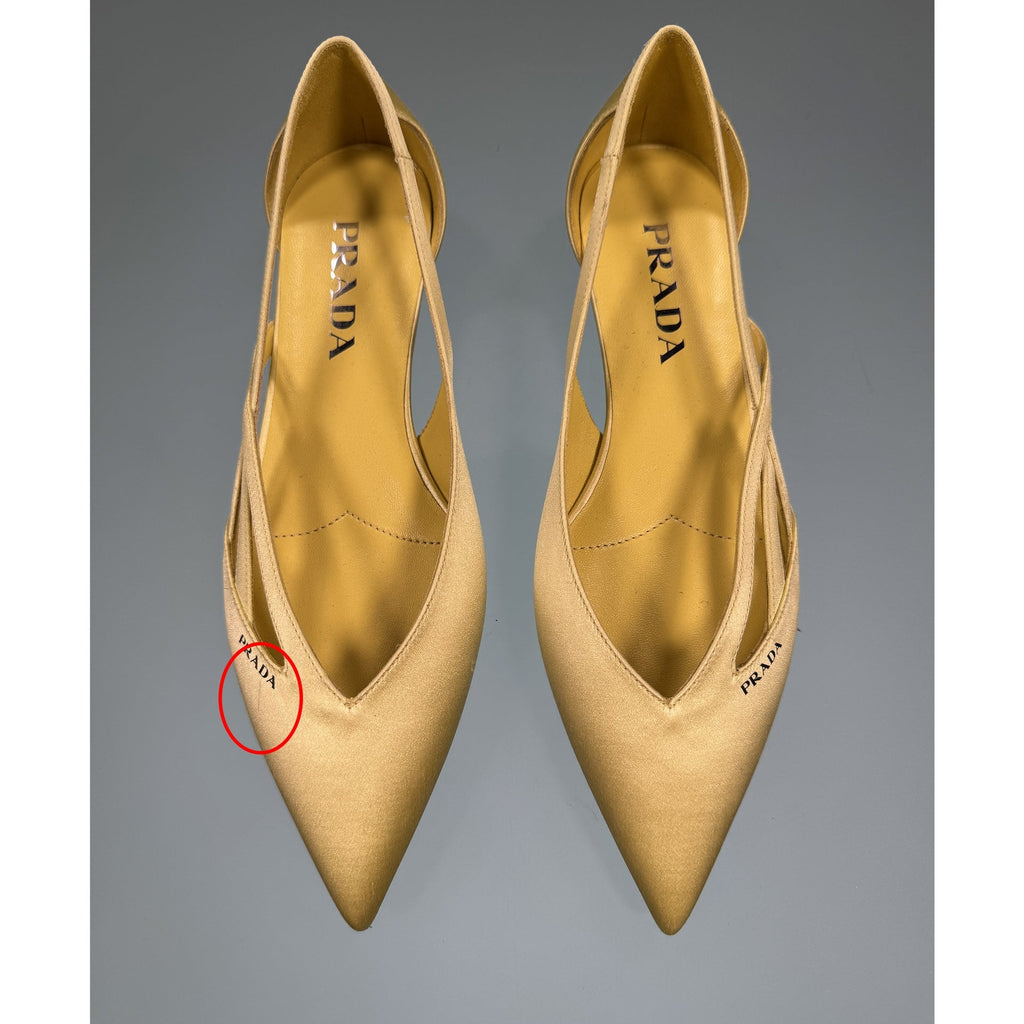 Prada Satin Ballerina Flats - WOMEN SHOES - PRADA - Tluxy New
