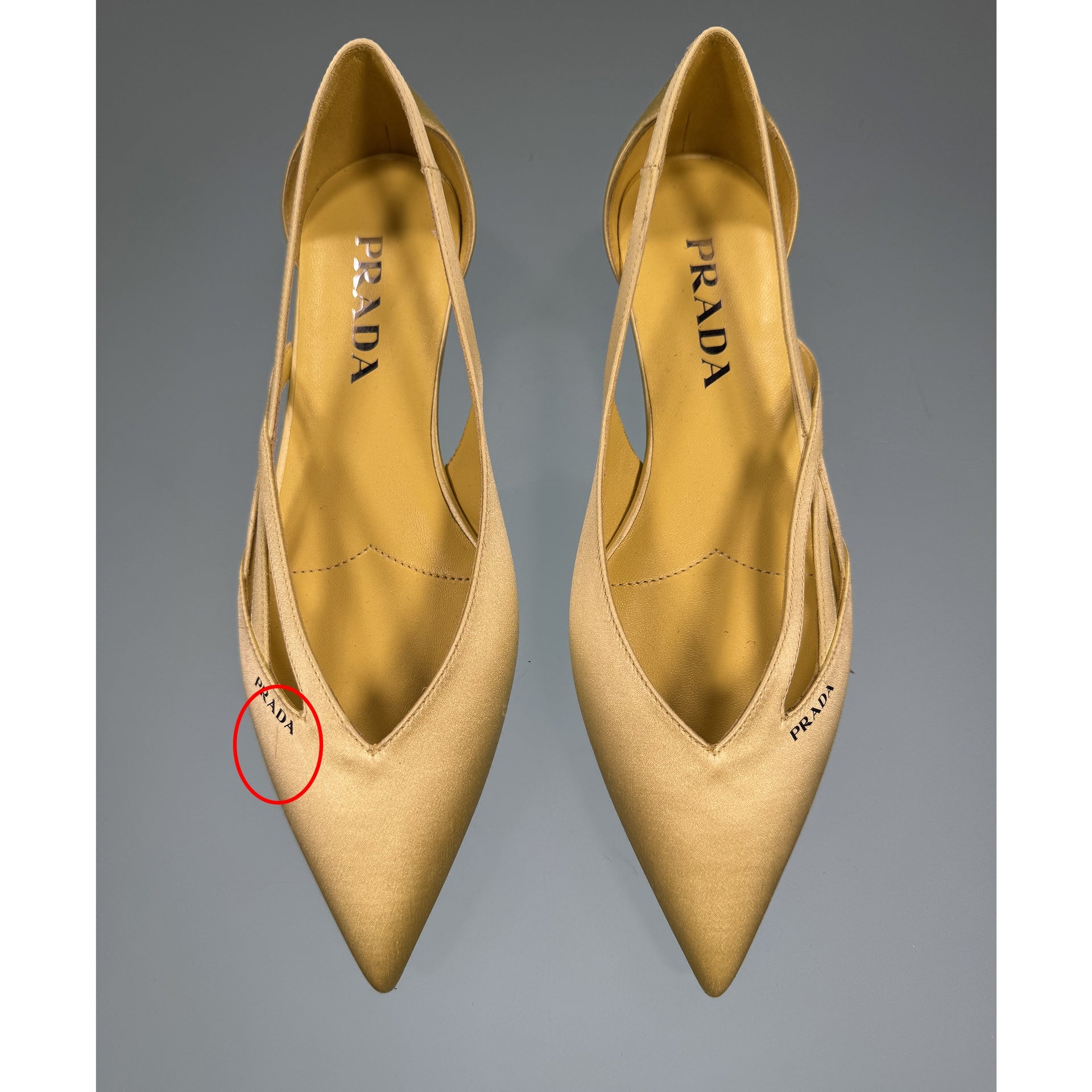 Prada Satin Ballerina Flats - WOMEN SHOES - PRADA - Tluxy New