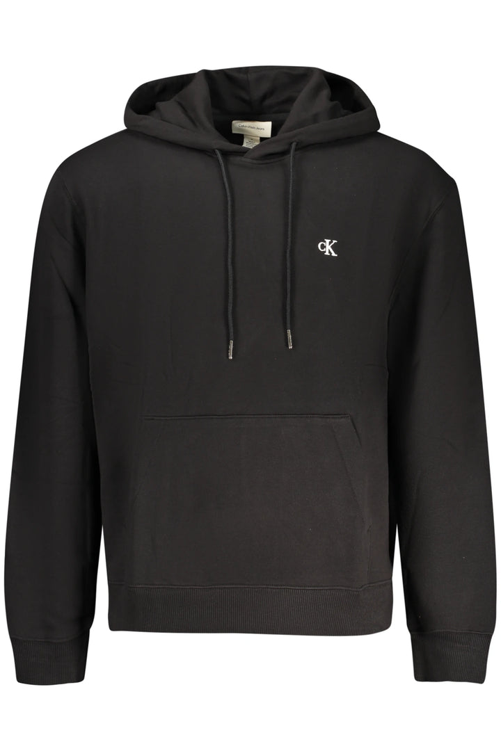 CALVIN KLEIN MEN&#39;S BLACK ZIP-UP SWEATSHIRT