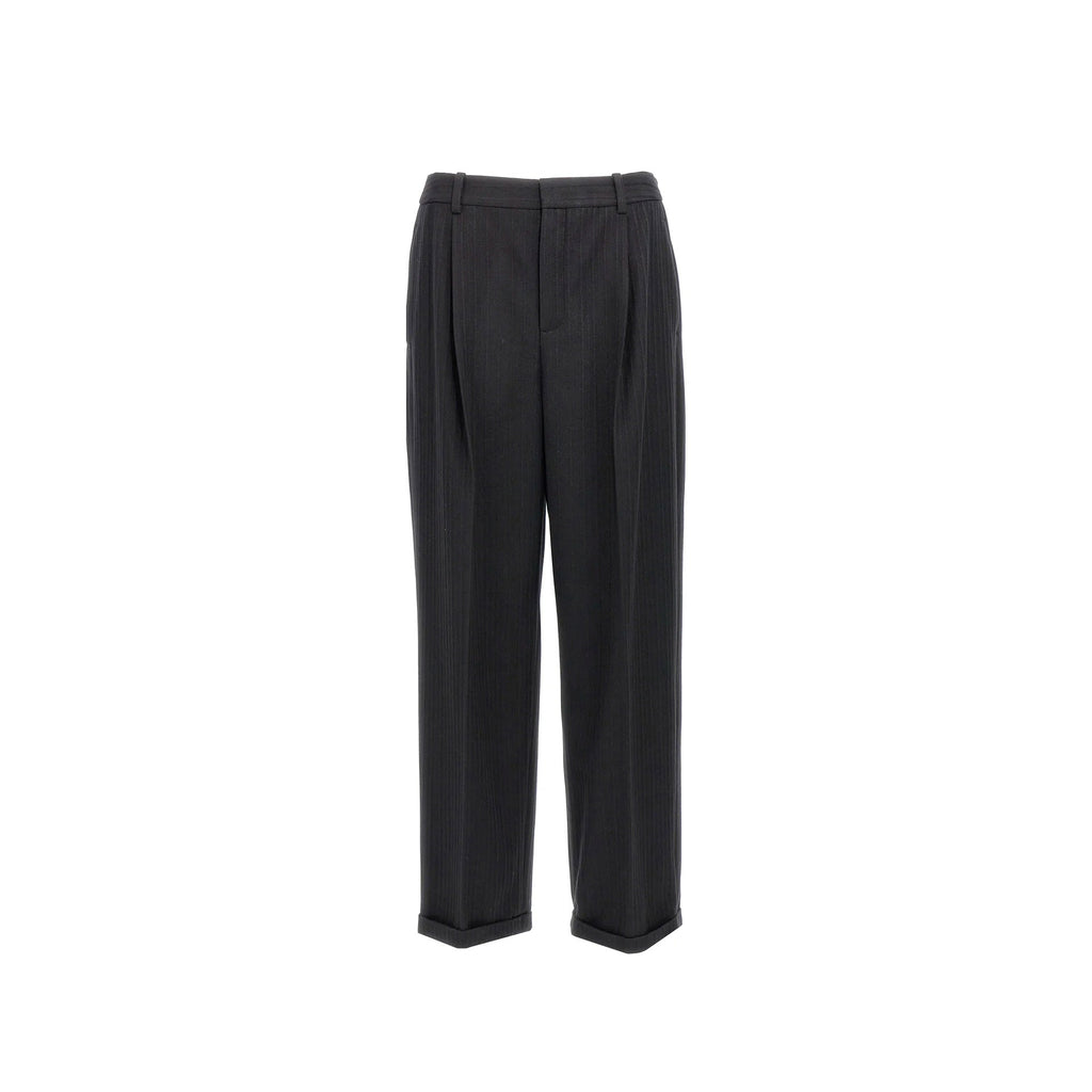 Saint Laurent Cashmere And Wool Flannel 90'S Striped Pants