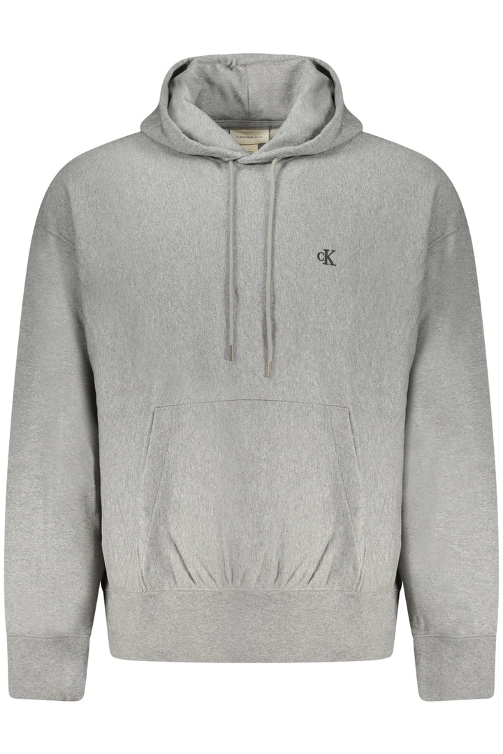 CALVIN KLEIN MEN&#39;S GRAY ZIP-UP SWEATSHIRT