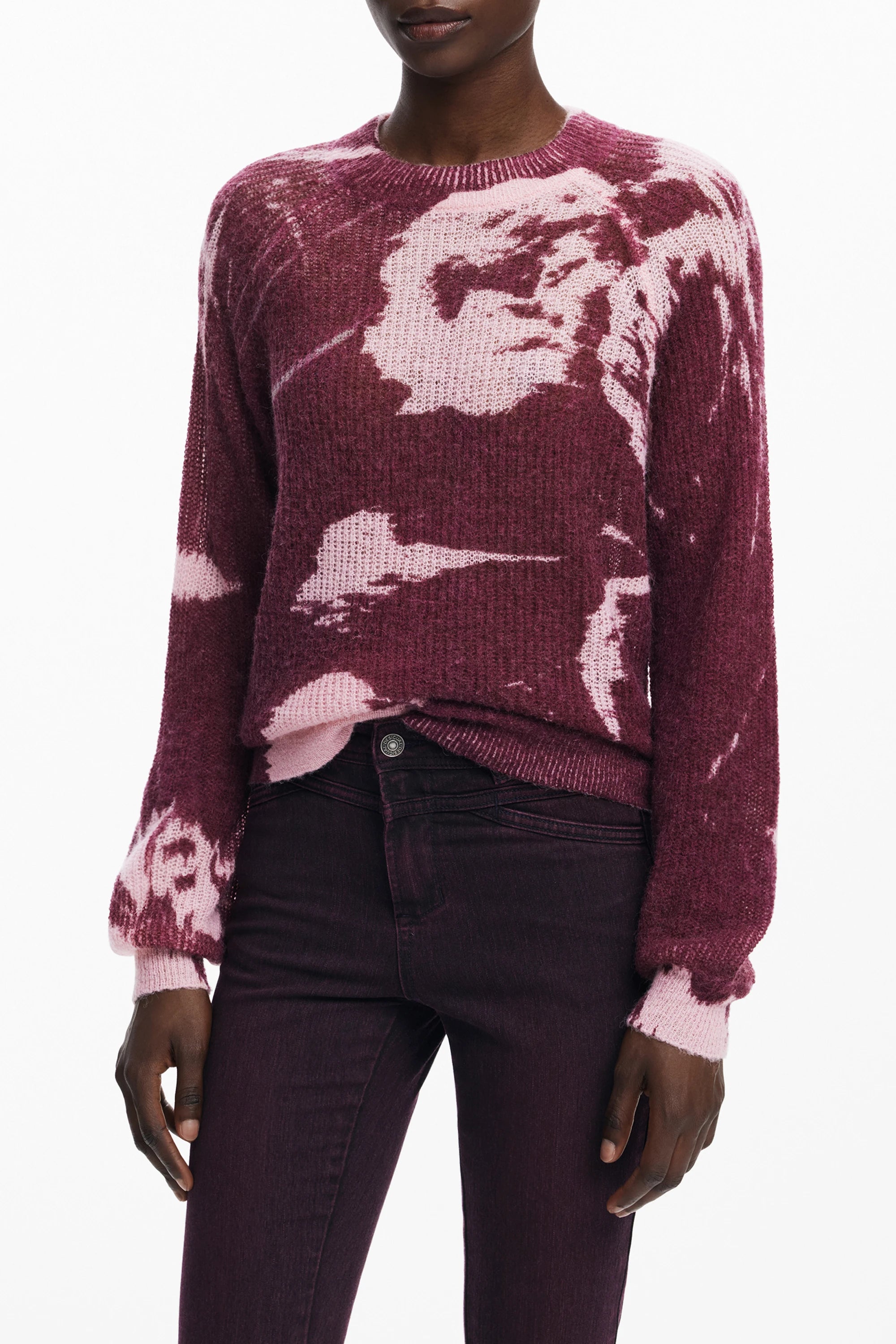 DESIGUAL WOMEN&#39;S PINK SWEATER