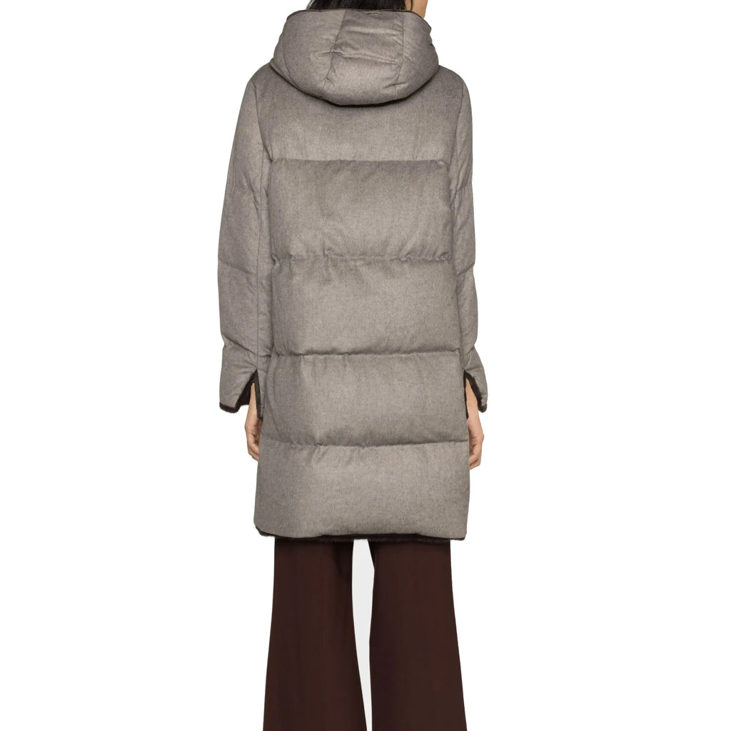 HERNO Faux Fur Trim Padded Coat