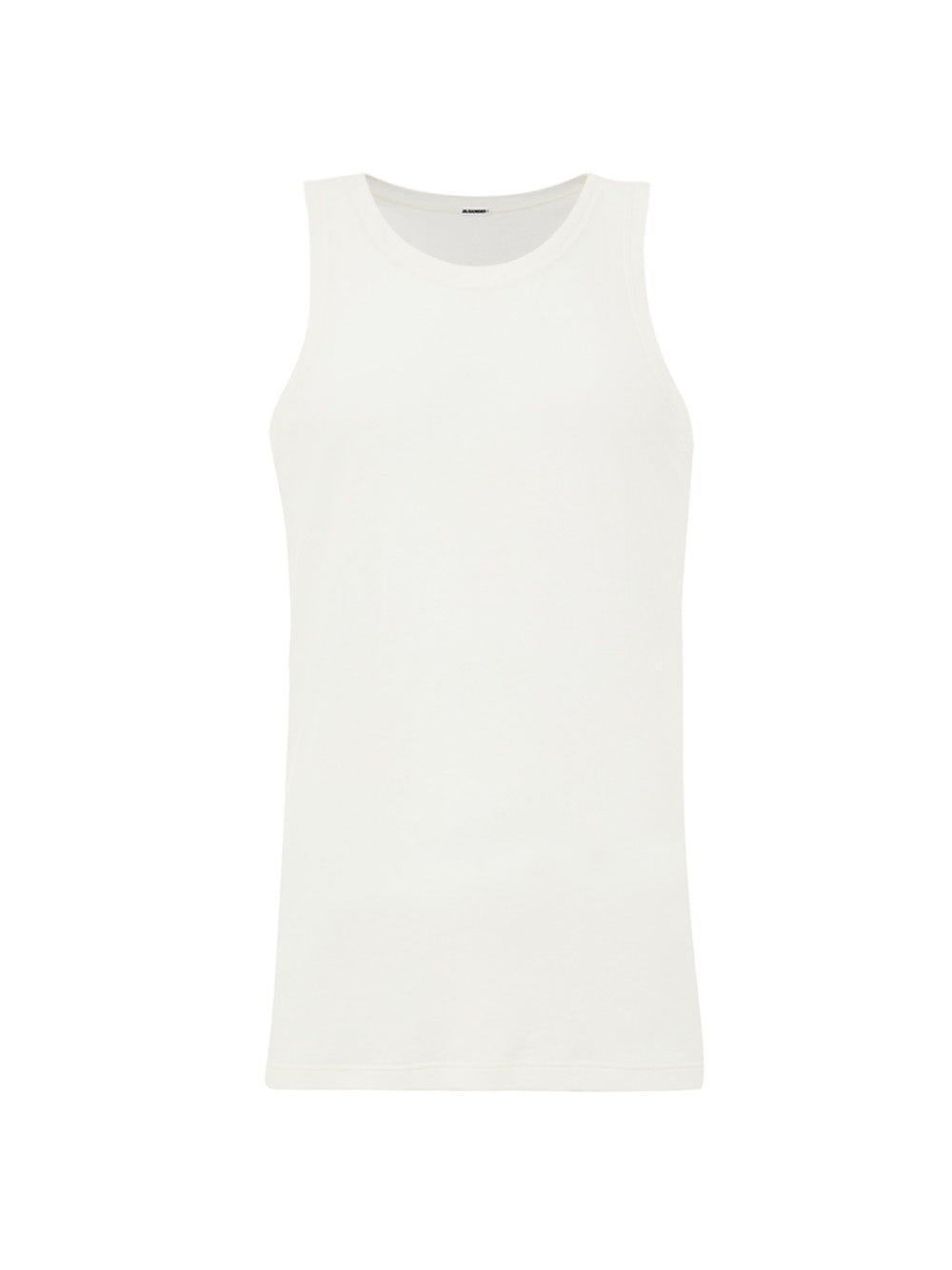 Jil Sander White Brushed Cotton Vest – Relaxed Fit – Siebentaschen