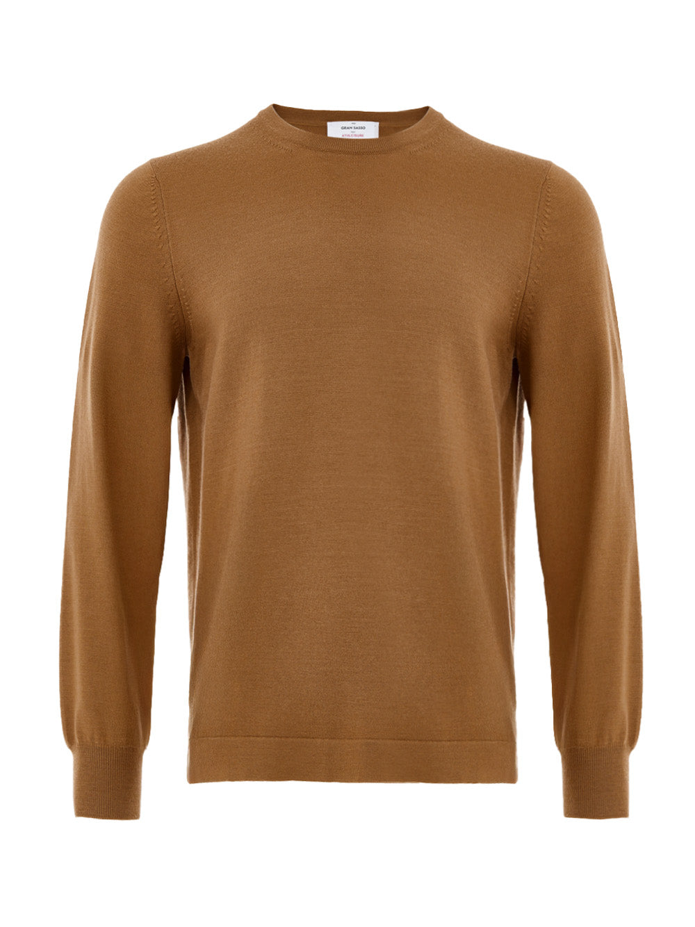 Gran Sasso Brown Fine Wool Crewneck Sweater