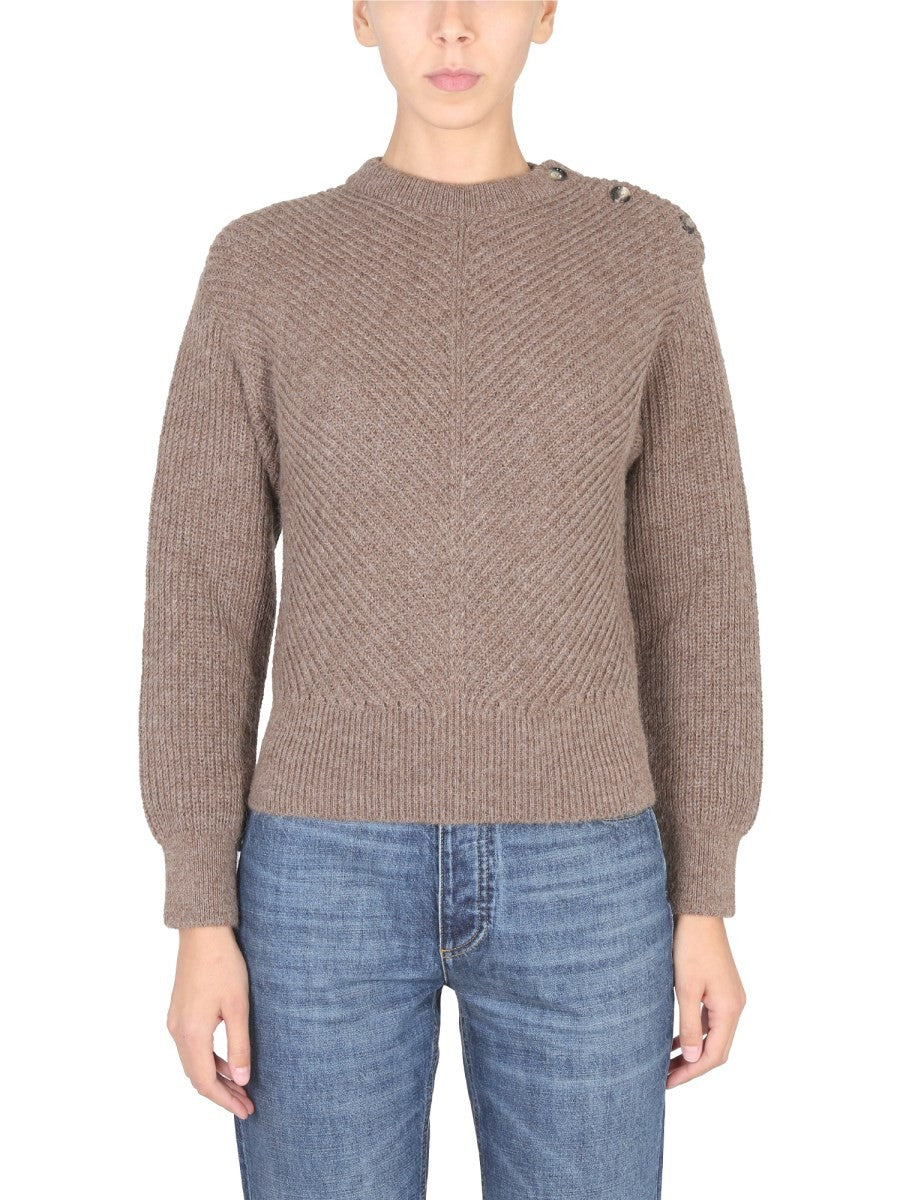Bottega Veneta ALPACA KNIT WITH CHEVRON PATTERN