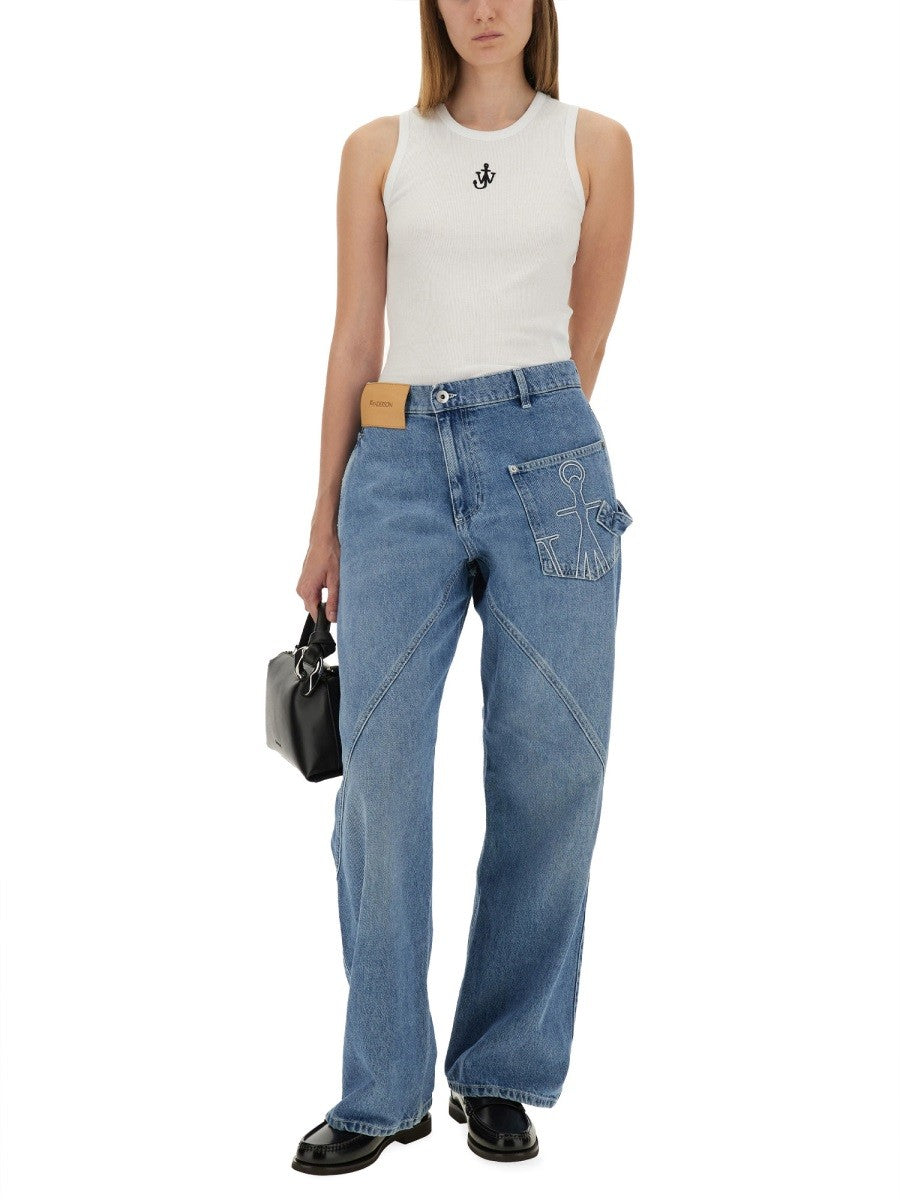 jw anderson "ANCHOR JWA" LOGO TANK TOP