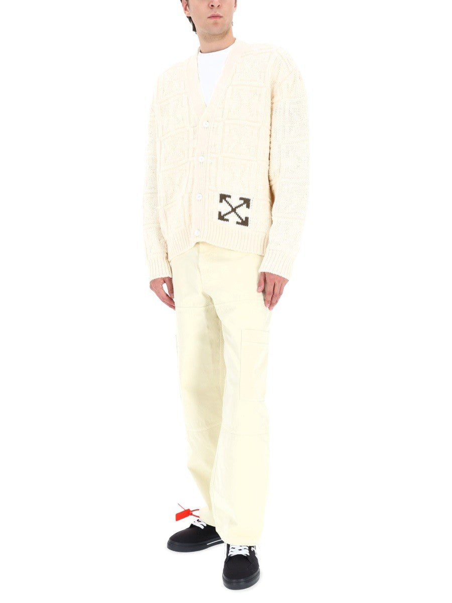 Off-white ARROW STITCH CARDIGAN