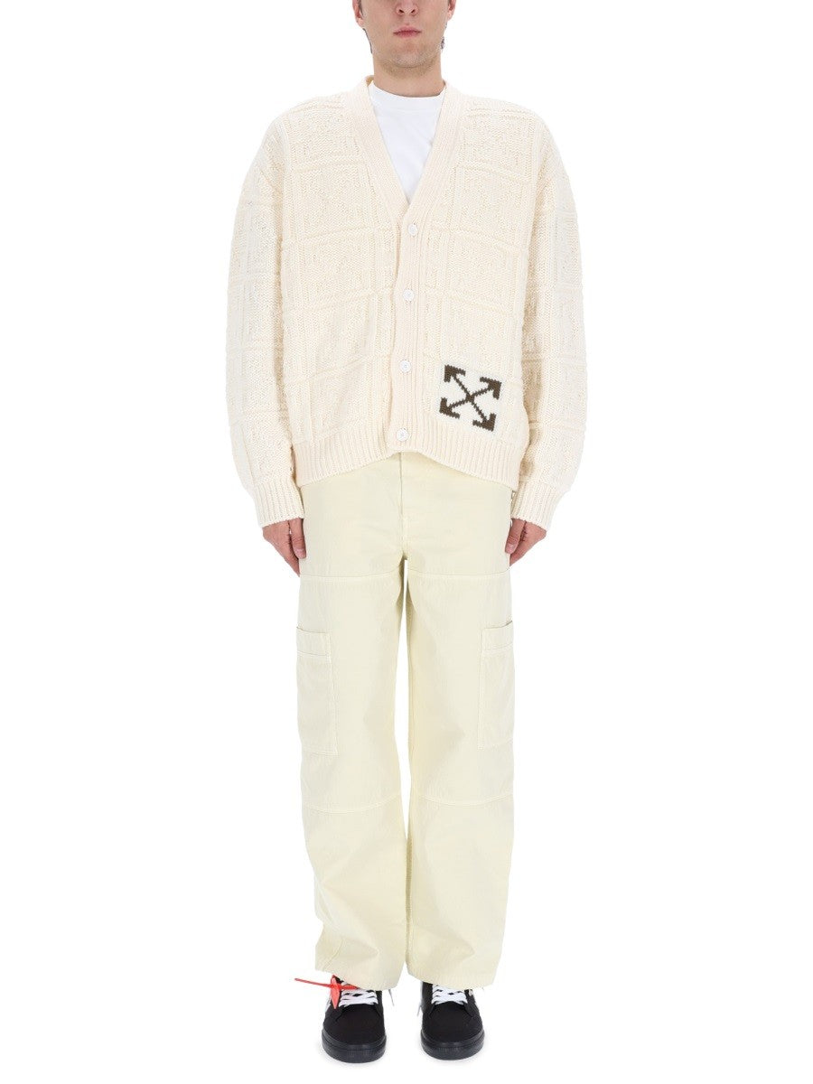 Off-white ARROW STITCH CARDIGAN