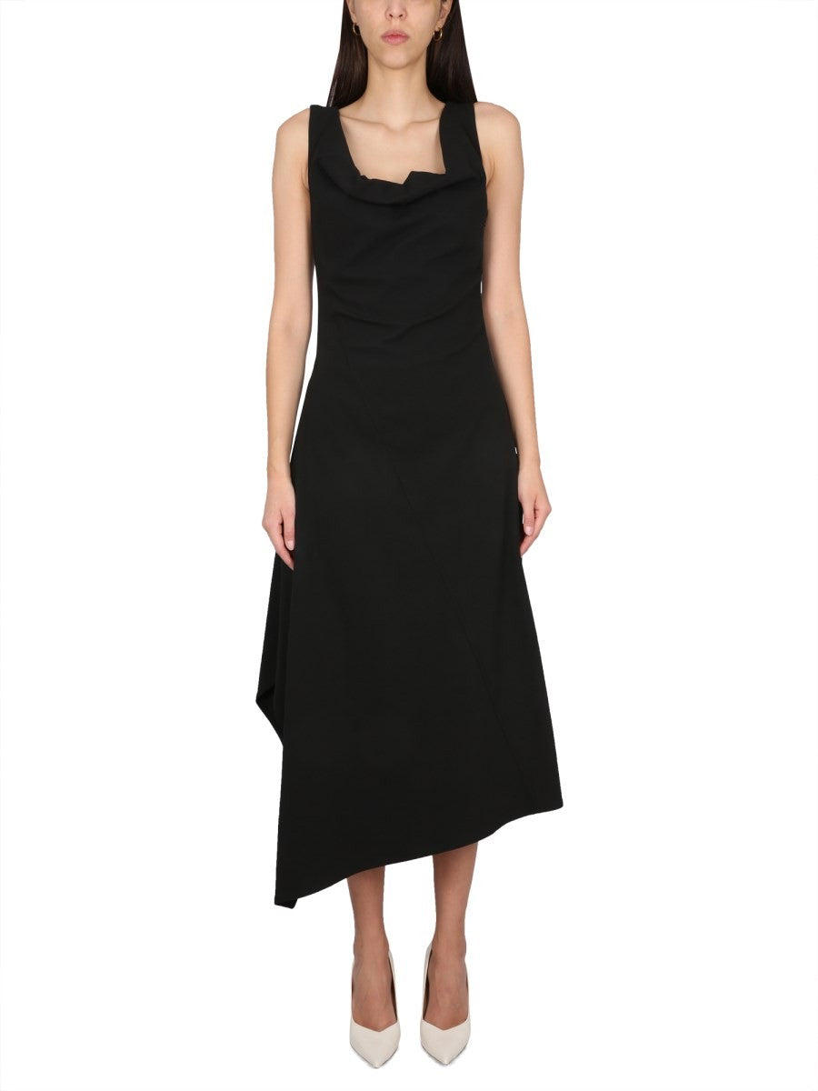 Bottega Veneta ASYMMETRICAL MIDI DRESS