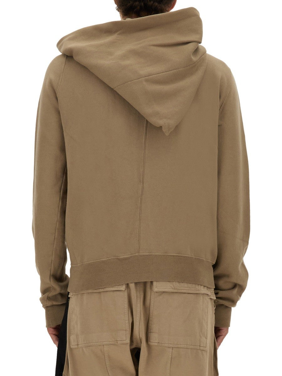 RICK OWENS DRKSHDW ASYMMETRICAL ZIPPER SWEATSHIRT