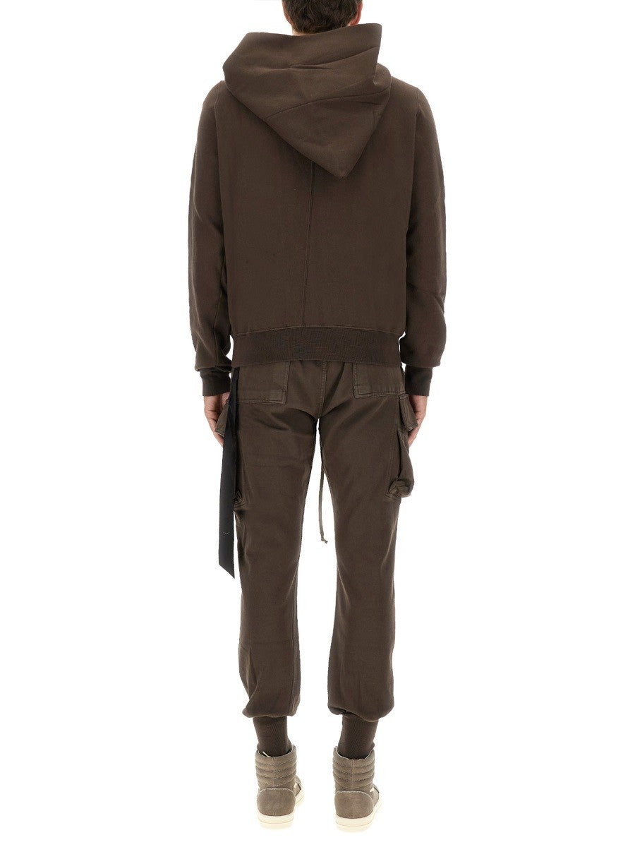 RICK OWENS DRKSHDW ASYMMETRICAL ZIPPER SWEATSHIRT