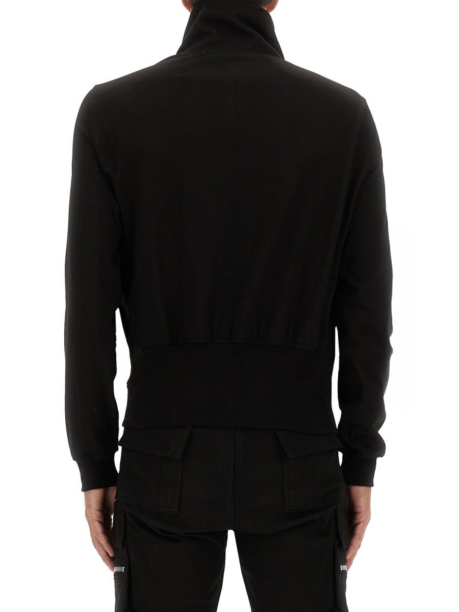 RICK OWENS ASYMMETRICAL ZIPPER SWEATSHIRT