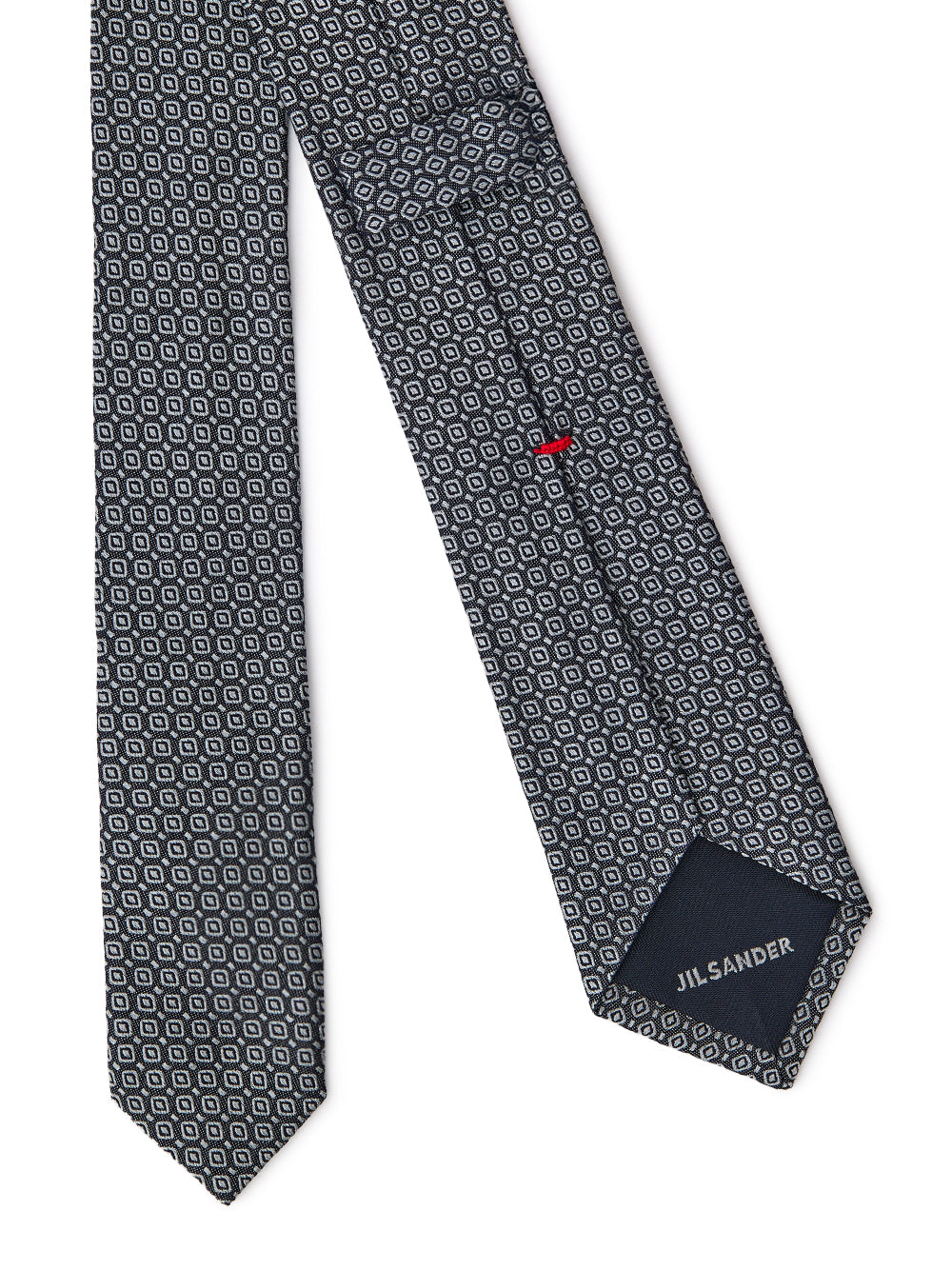 Jil Sander Dark Grey Silk 7cm Tie