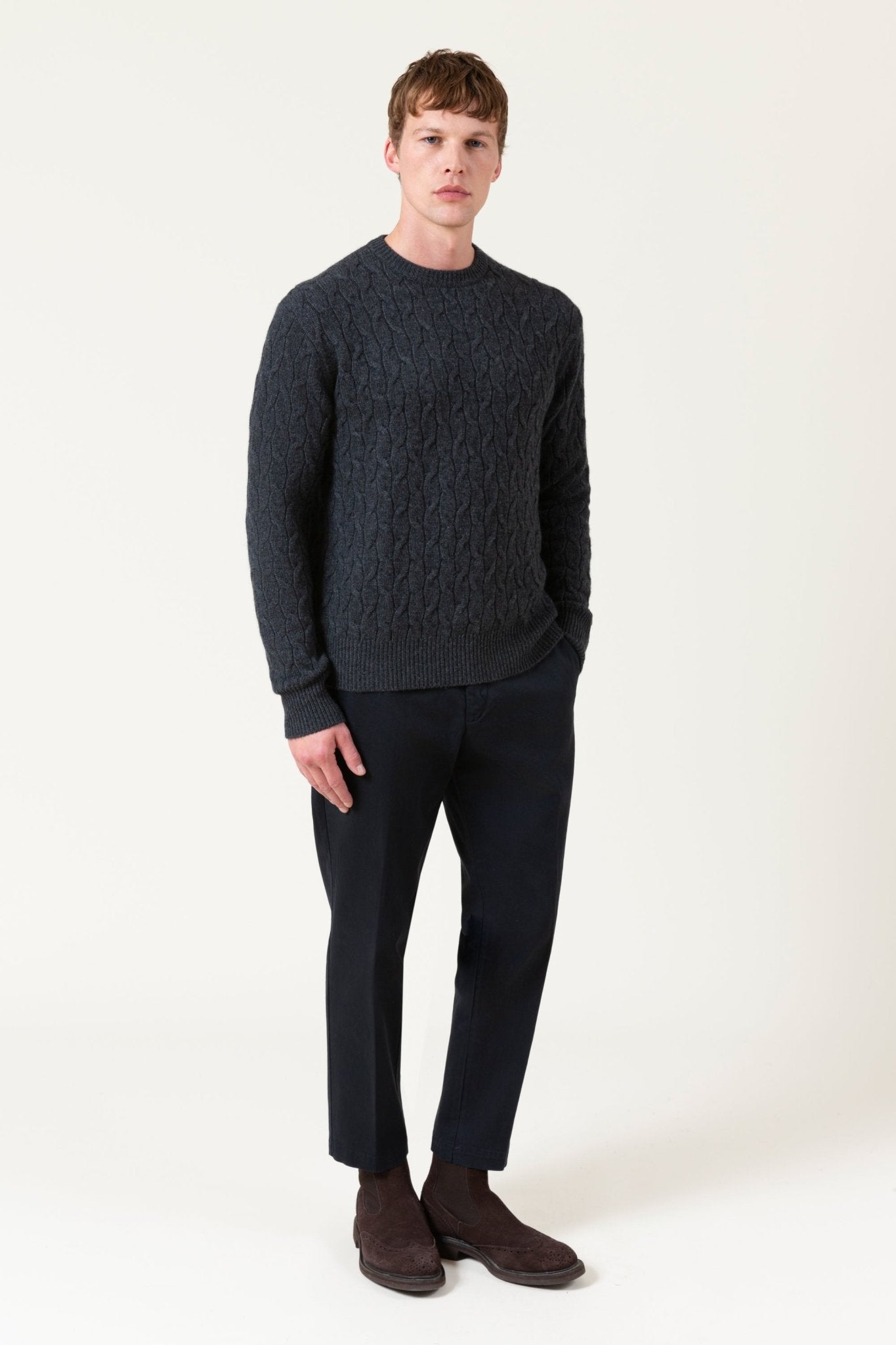 Maglia Fonda In Lana E Cashmere