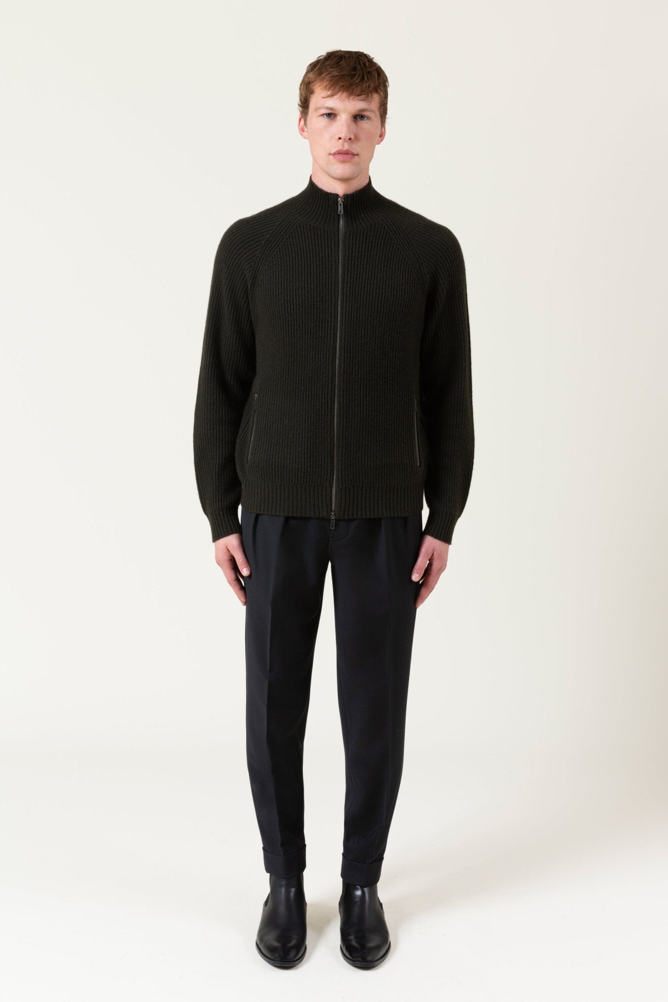 Cardigan Grant In Lana e Cashmere