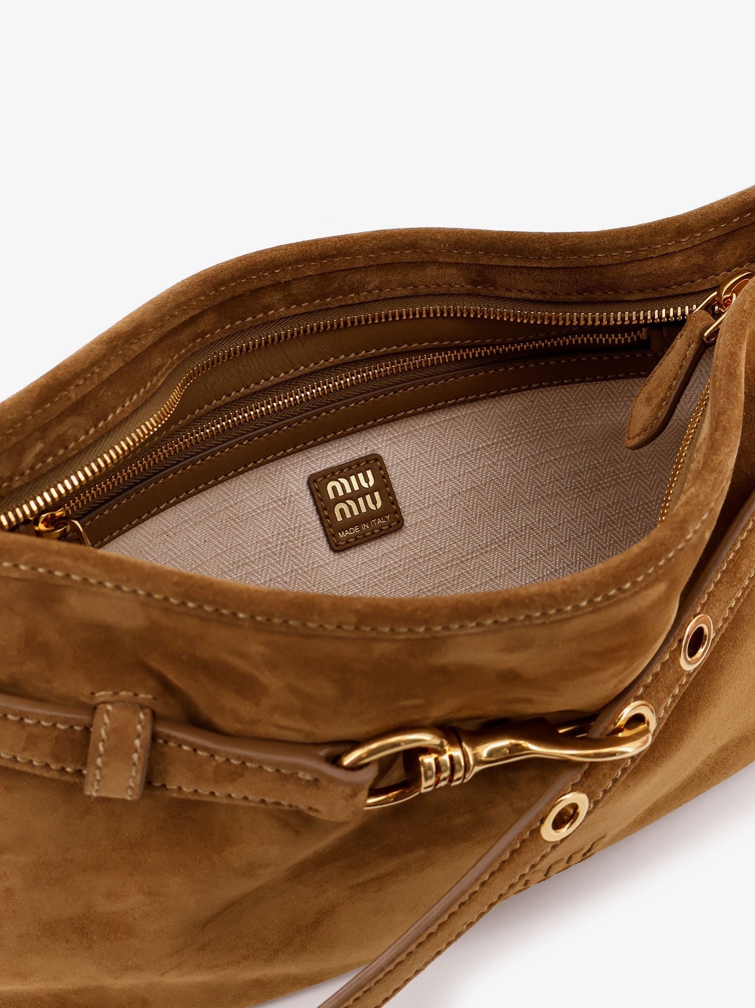 Miu Miu Aventure suede shoulder bag