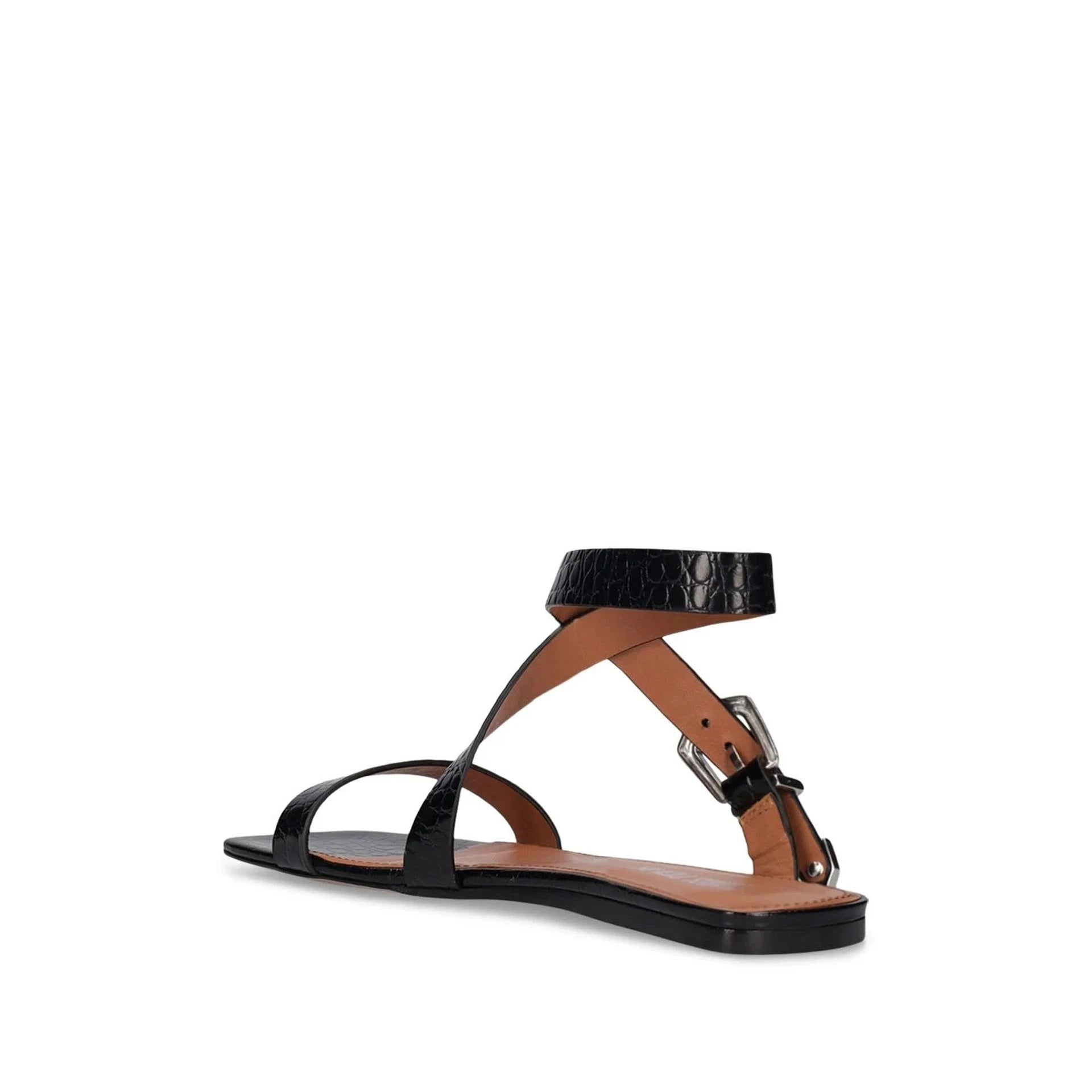 Paris Texas Lauren Croco Flat Sandals