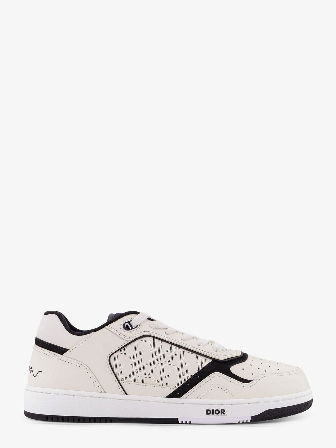 Dior B27 leather sneakers with Dior Oblique logo print on the side