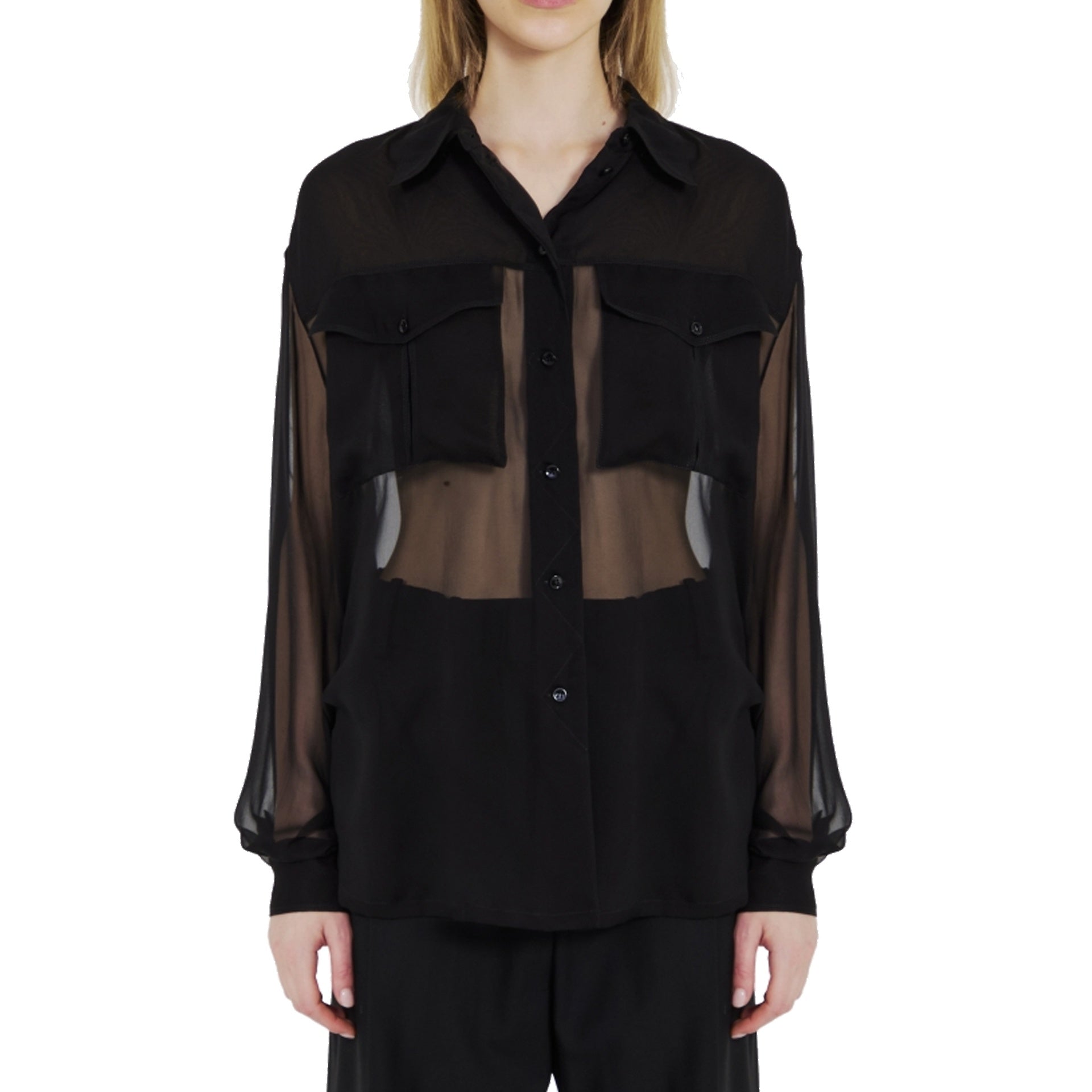 Saint Laurent Silk Crepe Muslin Shirt
