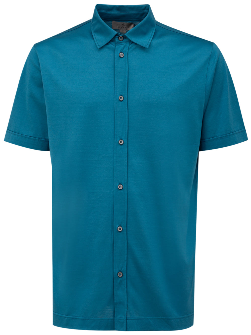 Canali shirt light blue short sleeve