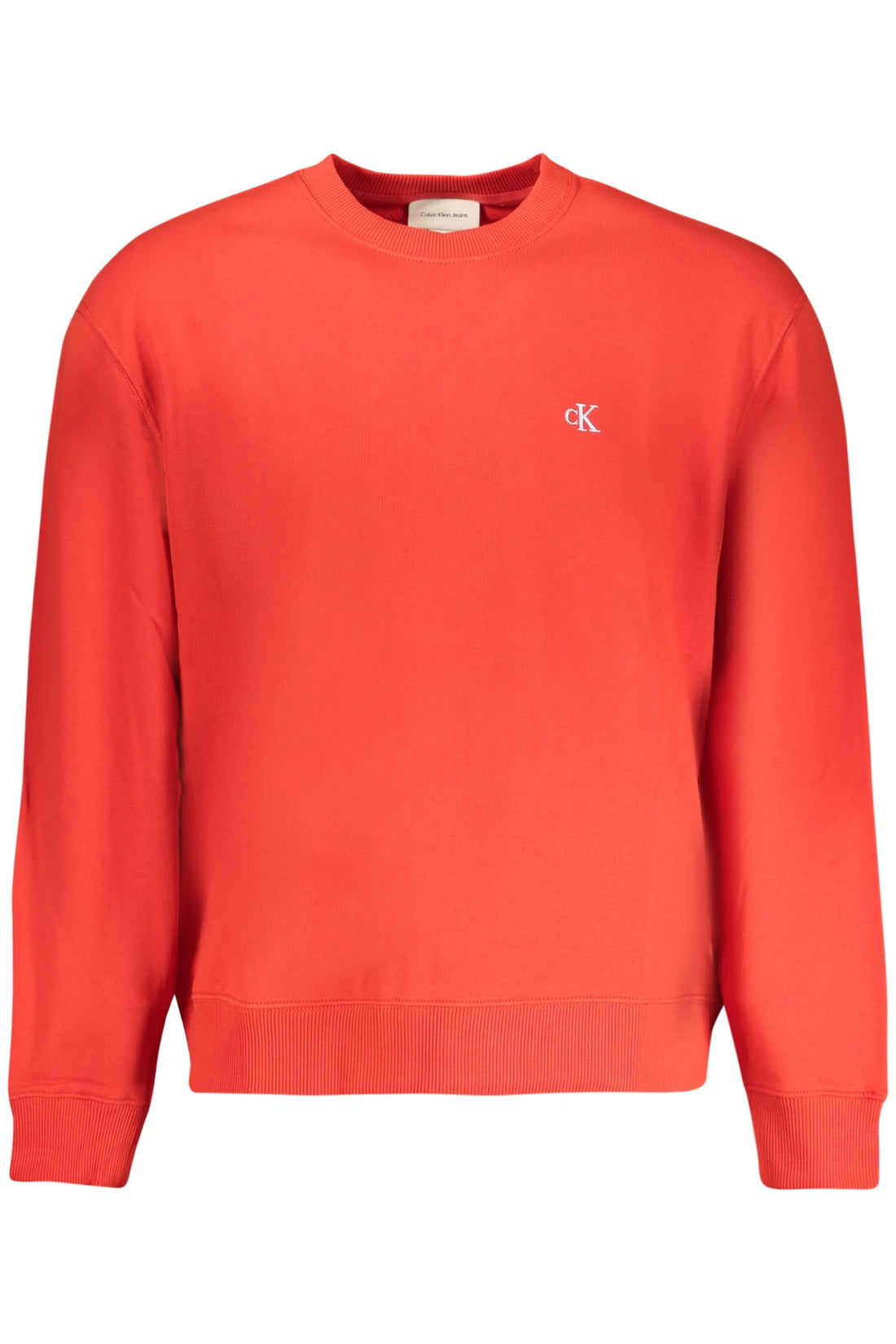 CALVIN KLEIN MEN&#39;S RED ZIP-UP SWEATSHIRT