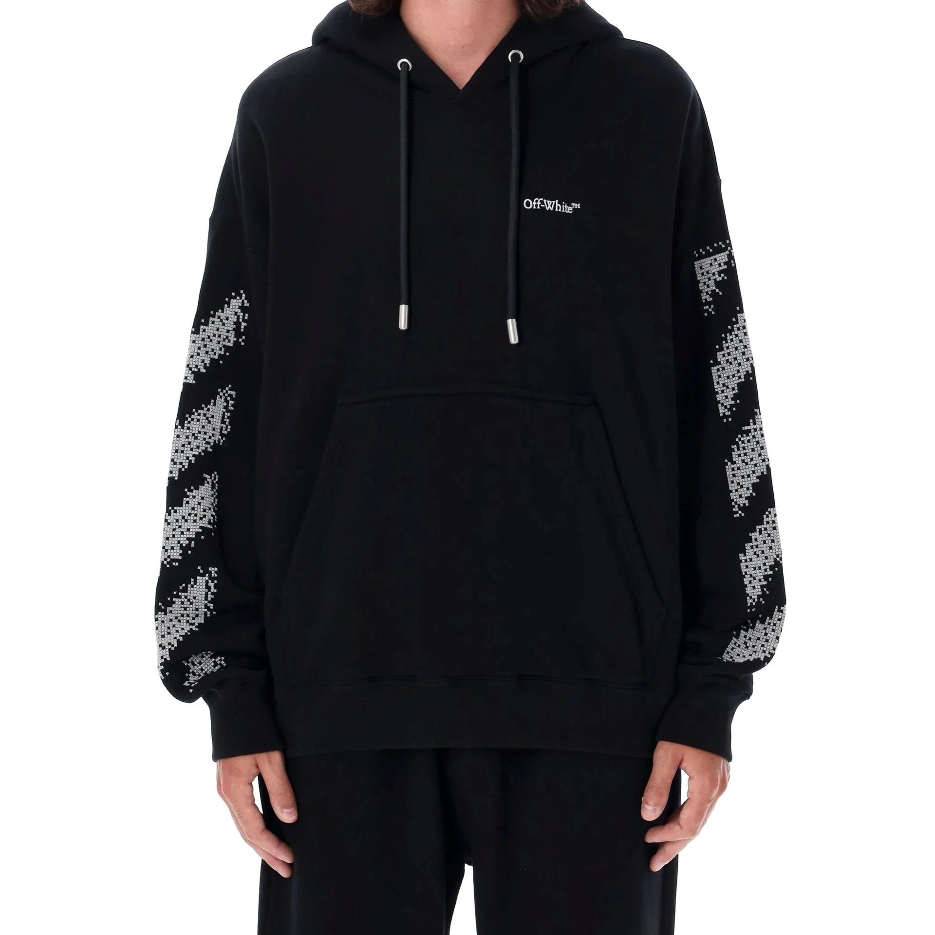 Off-White Pixel Diag Skate Hooded Sweatshirt