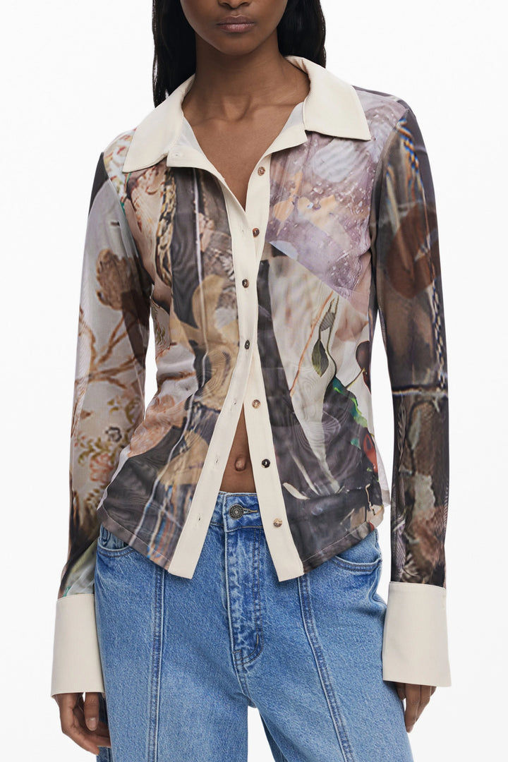 DESIGUAL WOMEN&#39;S LONG-SLEEVED SHIRT