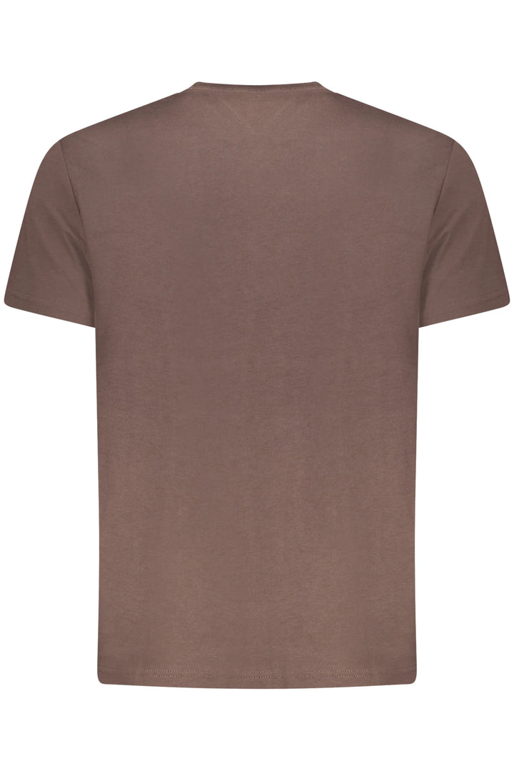 TOMMY HILFIGER MEN&#39;S SHORT-SLEEVE T-SHIRT BROWN