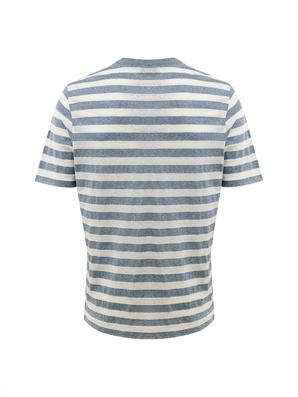 Gran Sasso Men's White and Grey Stripe Cotton T-Shirt – Siebentaschen
