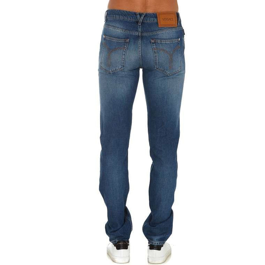 Versace Cotton Logo Denim Jeans – Siebentaschen