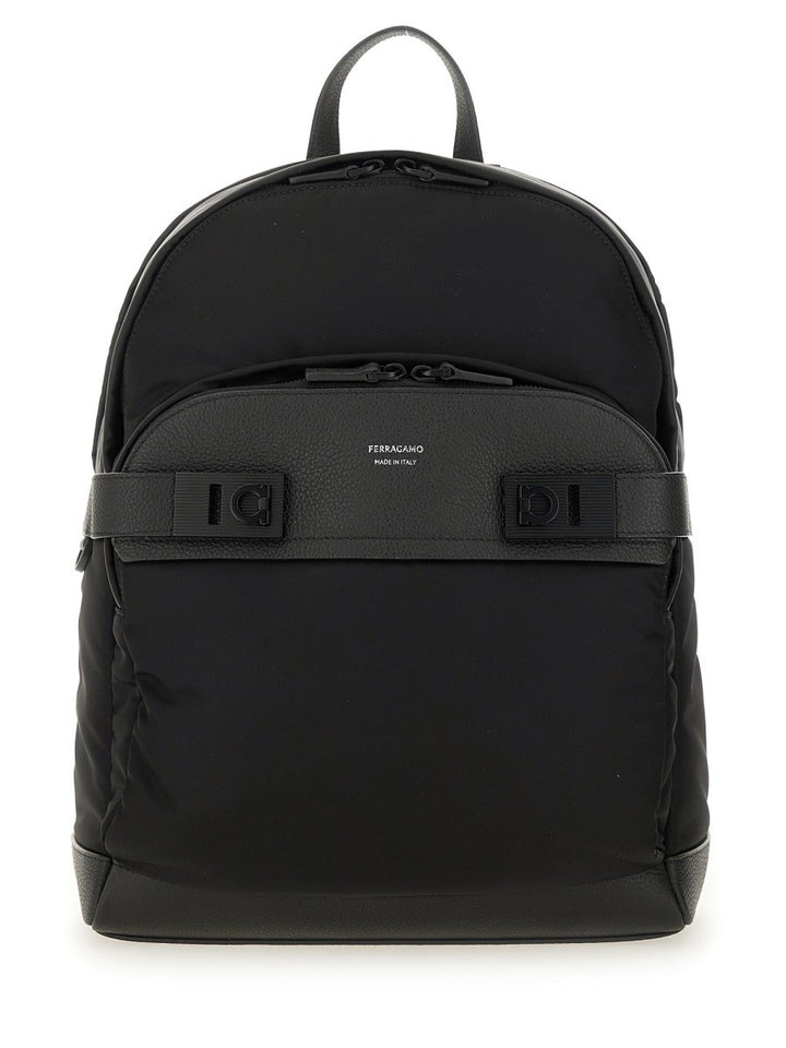 Ferragamo BACKPACK WITH BUCKLES "HOOKS"
