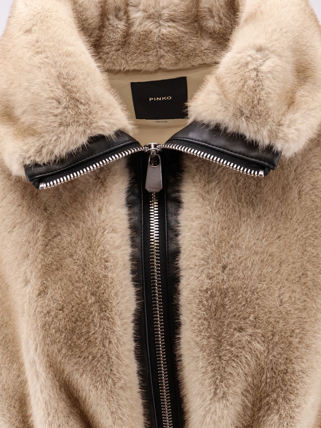 Pinko Bagels synthetic fur jacket