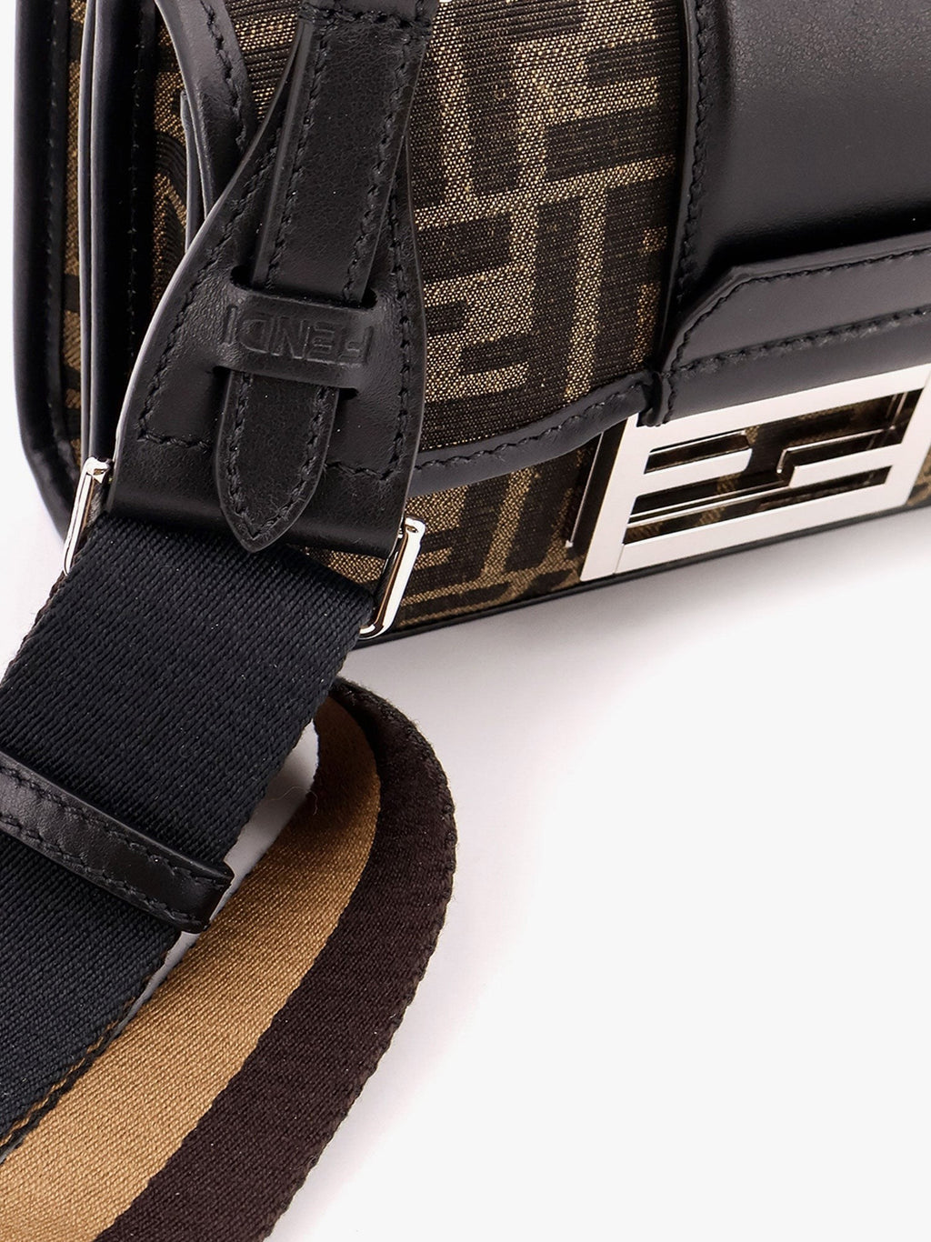 Fendi Baguette double jacquard shoulder bag