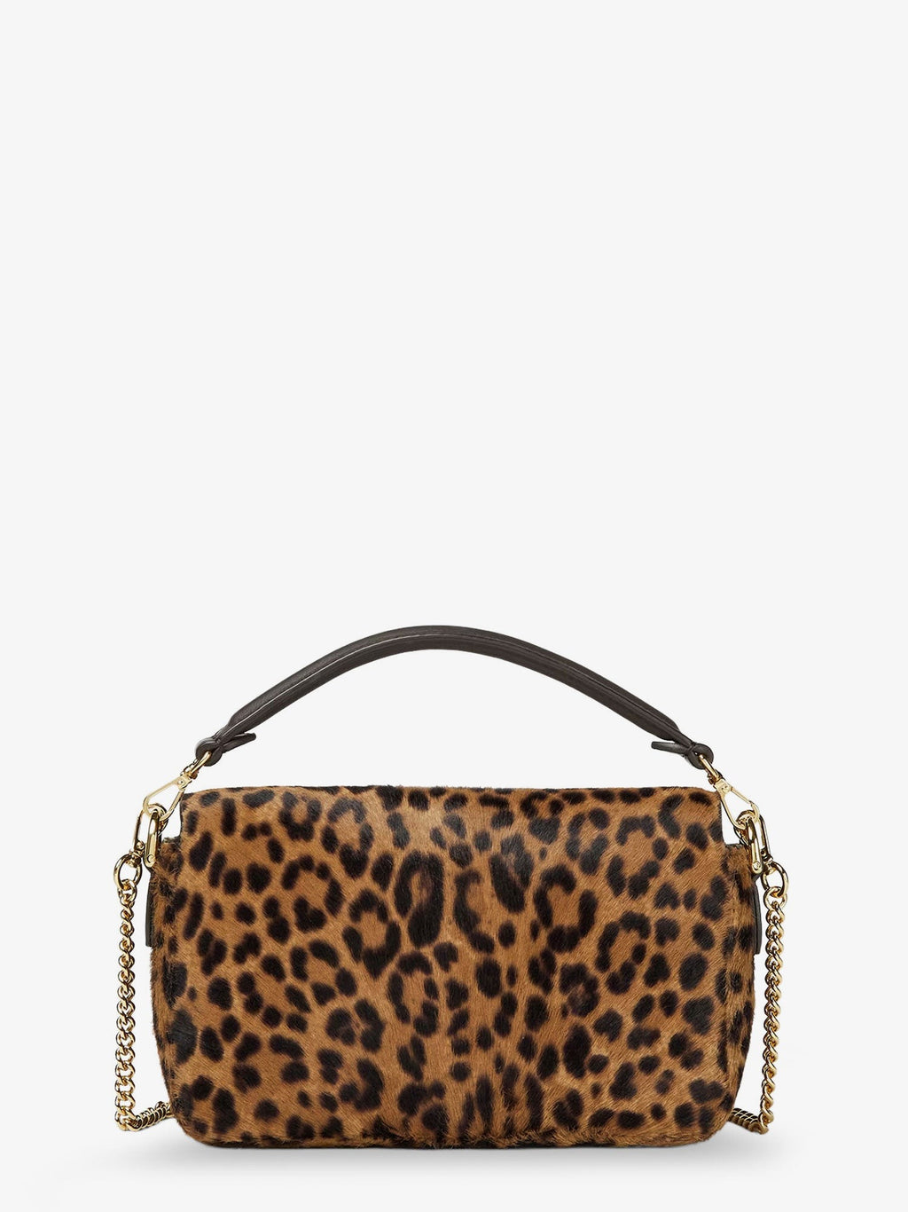 Fendi Baguette Mini leather shoulder bag with Fendi Leo print
