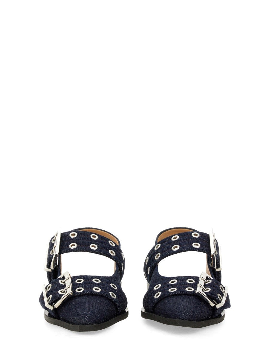 GANNI BALLERINA WITH BUCKLE