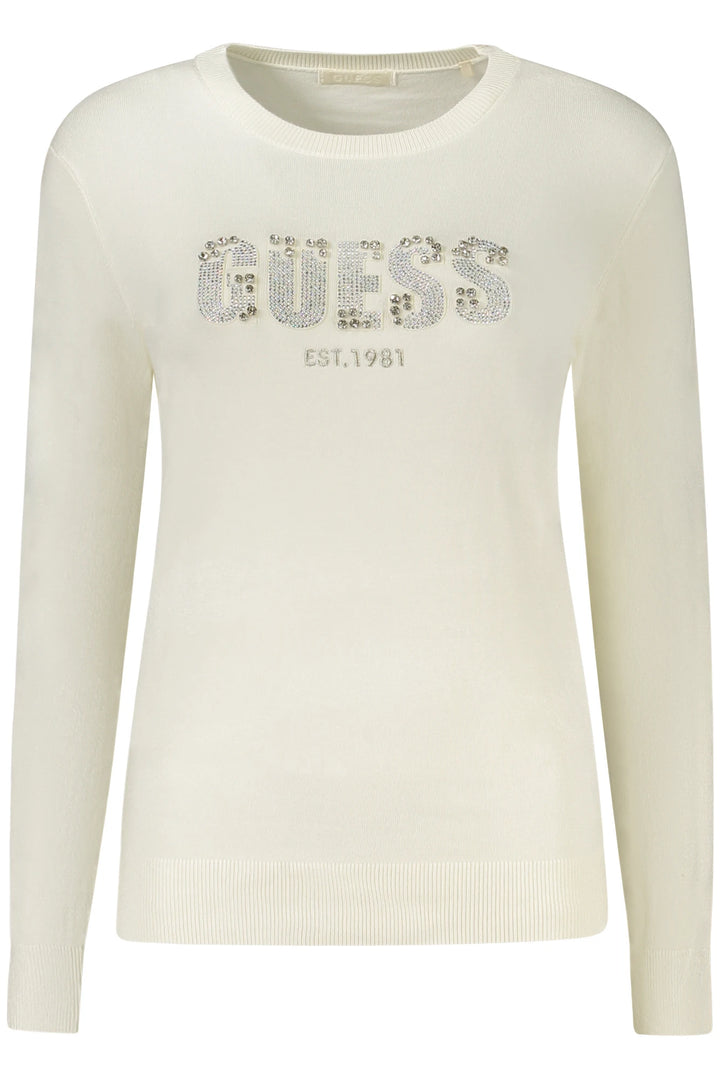 GUESS JEANS WOMEN&#39;S WHITE SWEATER