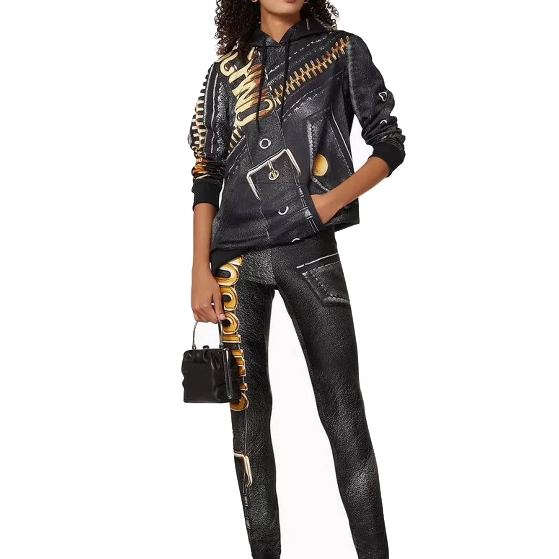 Moschino Marco Biker Hooded Sweatshirt