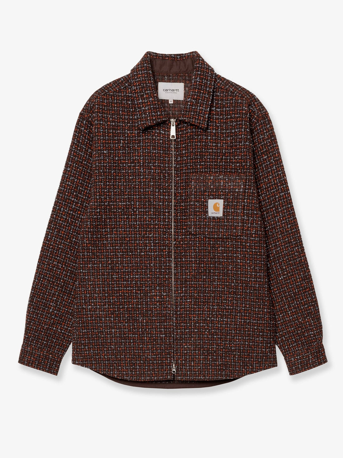 Carhartt Wip Bellamy Shirt Jac jacket with logo patch on the front