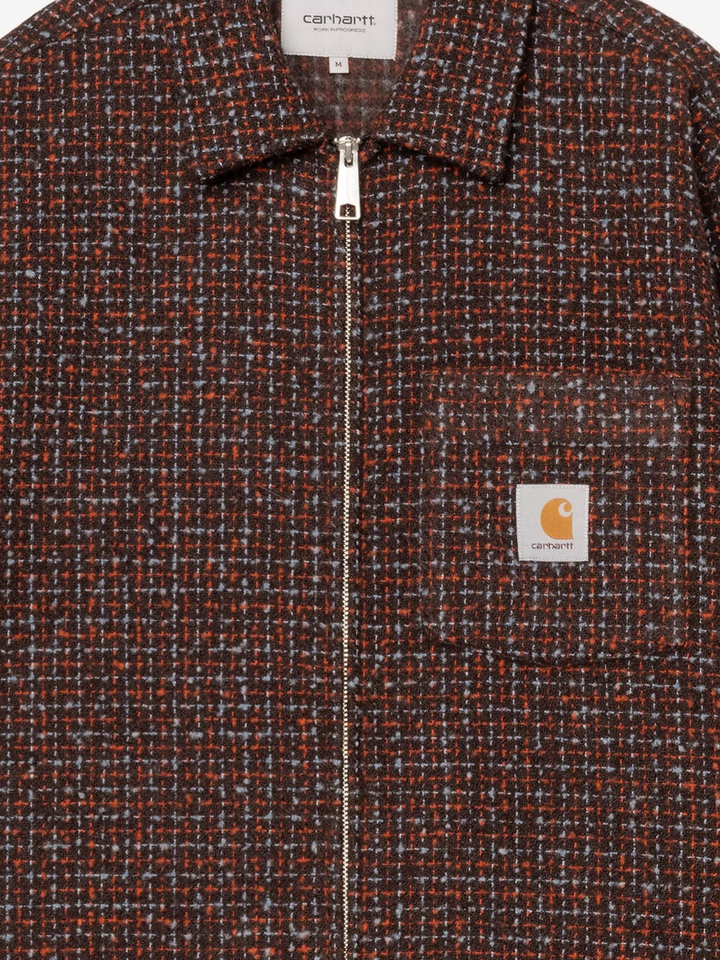 Carhartt Wip Bellamy Shirt Jac jacket with logo patch on the front