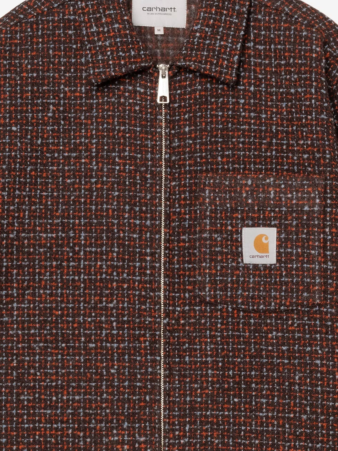 Carhartt Wip Bellamy Shirt Jac jacket with logo patch on the front