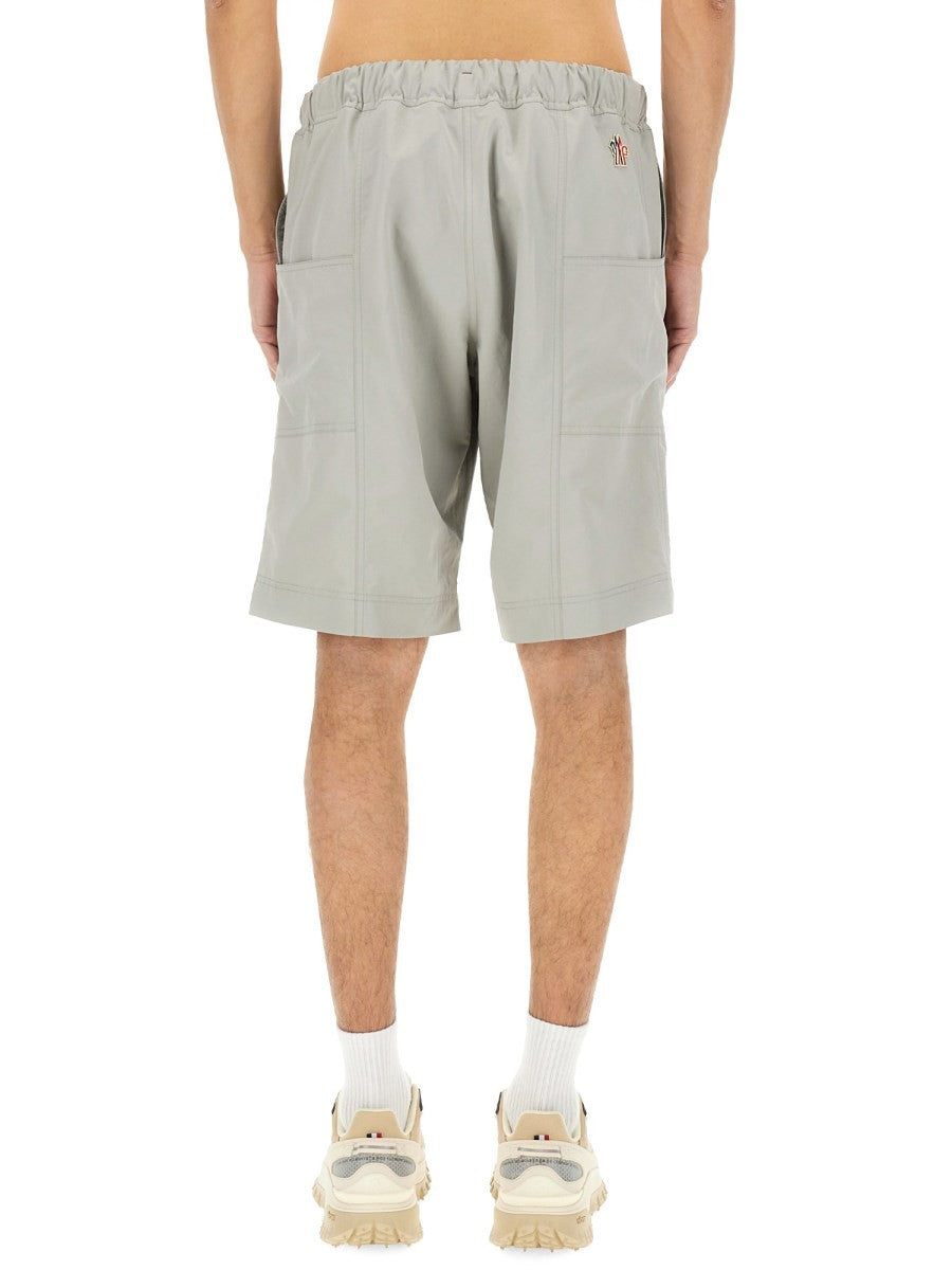 MONCLER GRENOBLE BELTED BERMUDA SHORTS