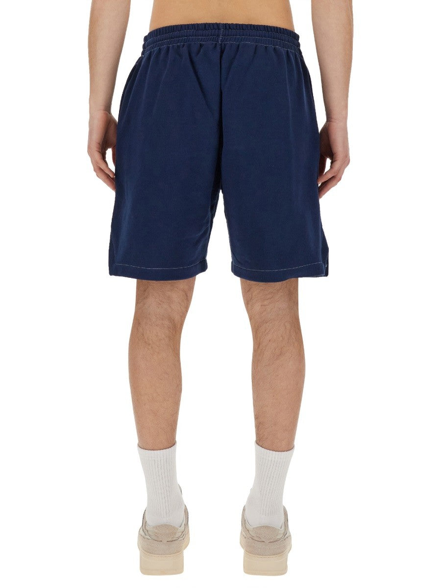 msgm BERMUDA SHORTS WITH EMBROIDERED LOGO