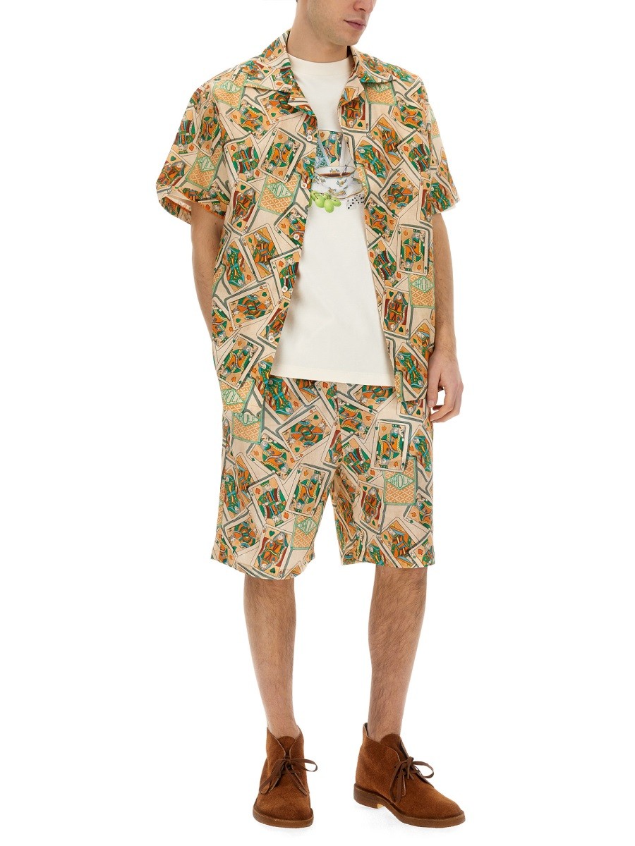 Drole De Monsieur BERMUDA SHORTS WITH PRINT