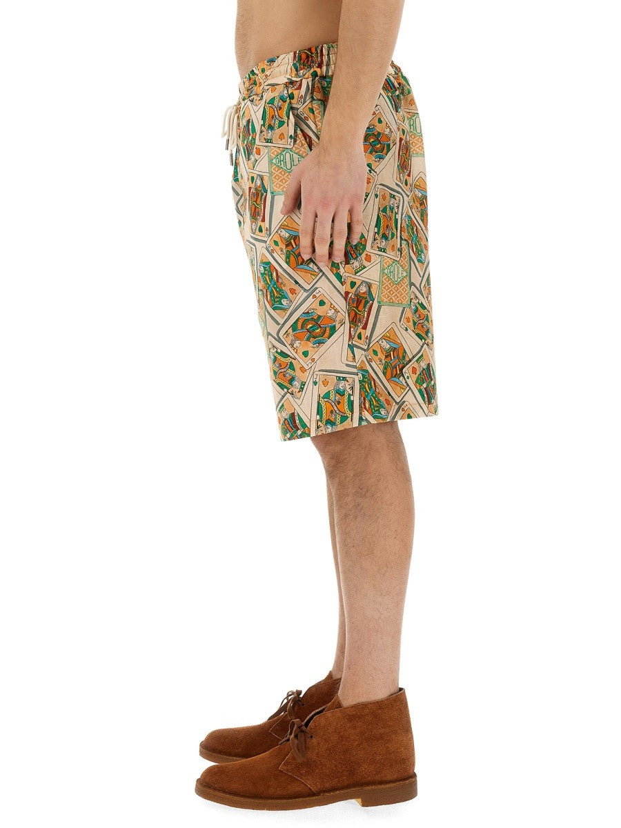 Drole De Monsieur BERMUDA SHORTS WITH PRINT