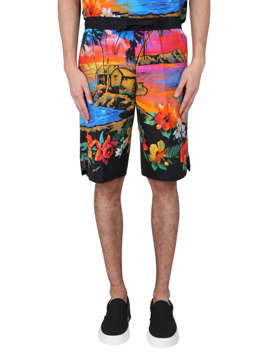bermuda-shorts-with-sunset-print