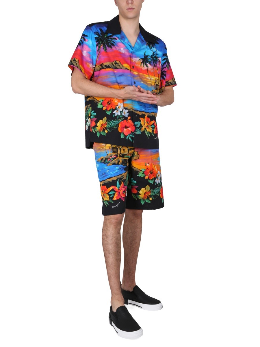 bermuda-shorts-with-sunset-print